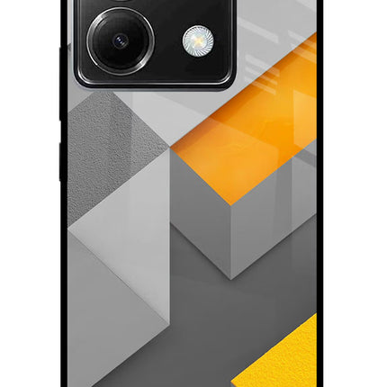 Abstract Poco X6 Glass Case