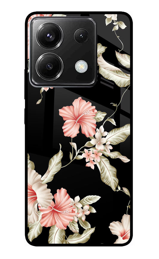 Flowers Poco X6 Glass Case