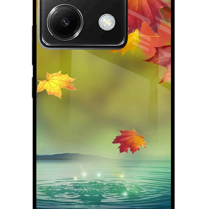 Flowers Poco X6 Glass Case