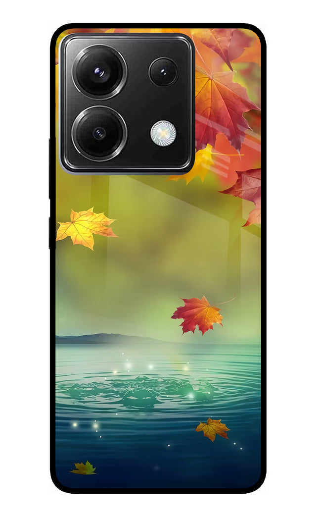 Flowers Poco X6 Glass Case