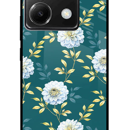 Flowers Poco X6 Glass Case