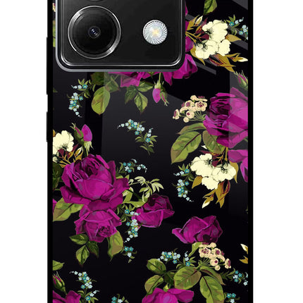 Flowers Poco X6 Glass Case