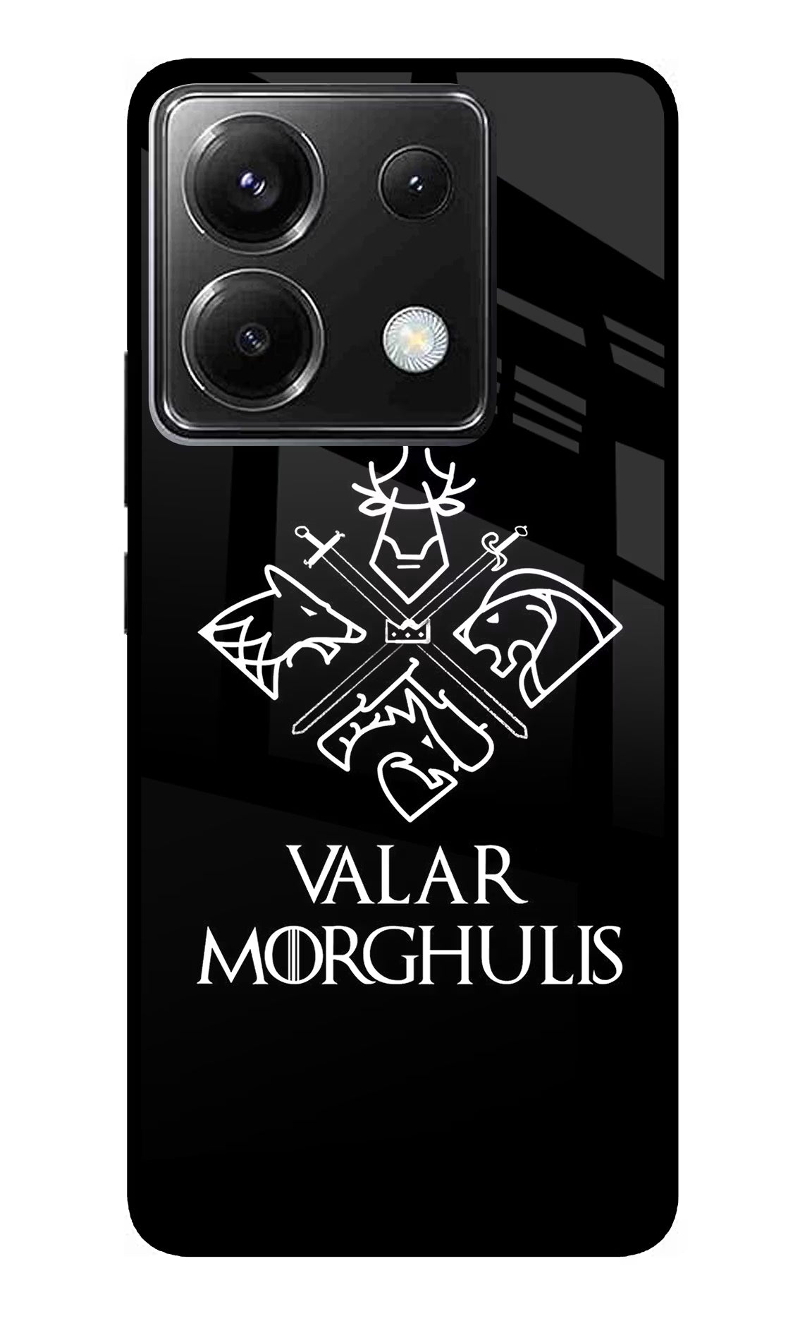 Valar Morghulis | Game Of Thrones Poco X6 Glass Case Back Cover by Casekaro