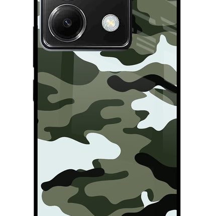 Camouflage Poco X6 Glass Case