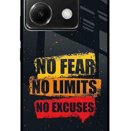 No Fear No Limits No Excuse Poco X6 Glass Case