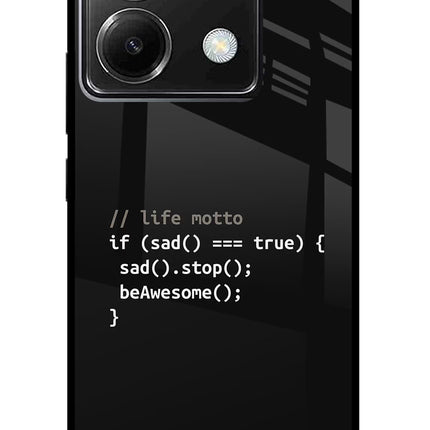Life Motto Code Poco X6 Glass Case