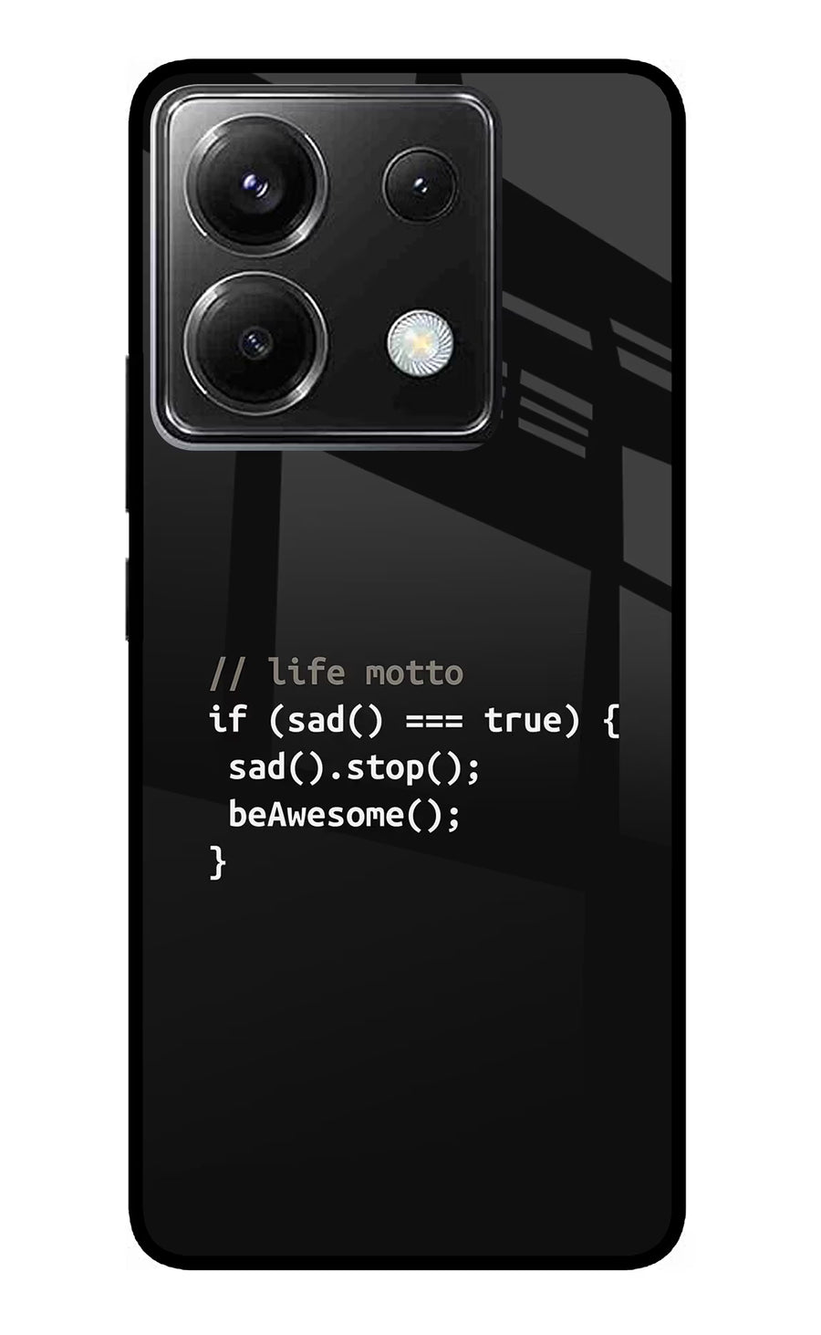 Life Motto Code Poco X6 Back Cover, Metal case