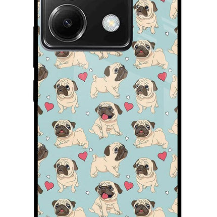 Pug Dog Poco X6 Glass Case