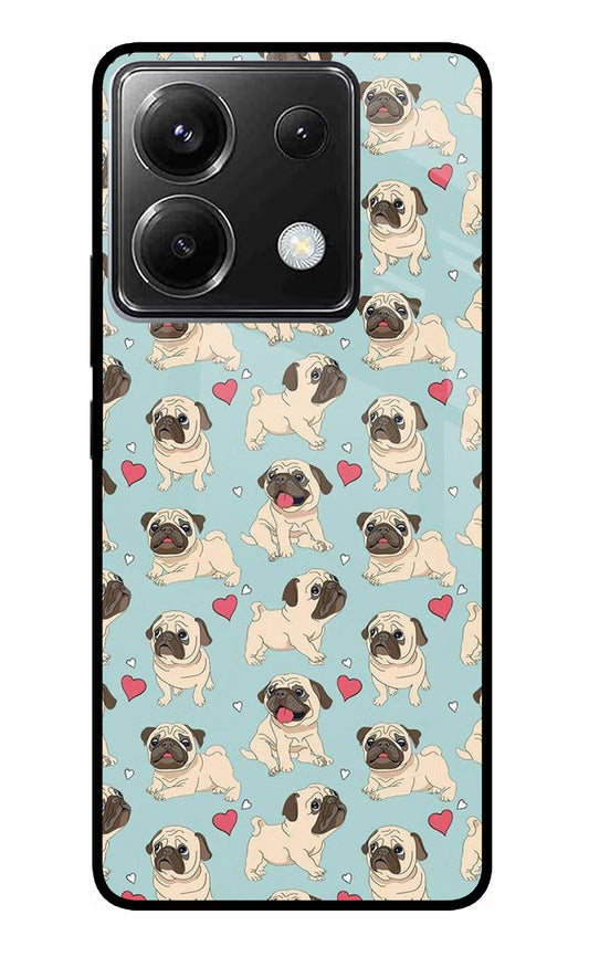 Pug Dog Poco X6 Glass Case