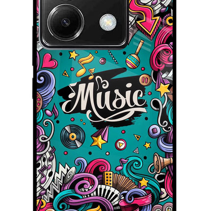 Music Graffiti Poco X6 Glass Case