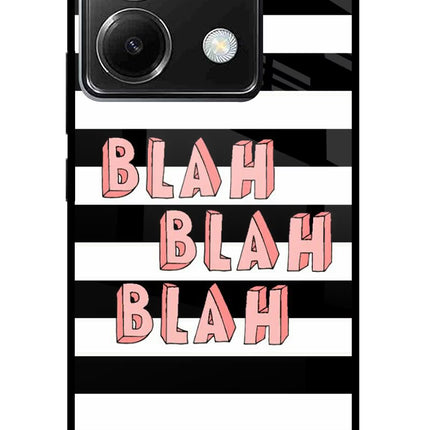 Blah Blah Blah Poco X6 Glass Case