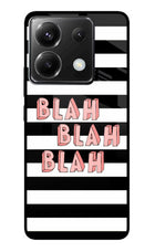 Blah Blah Blah Poco X6 Glass Case