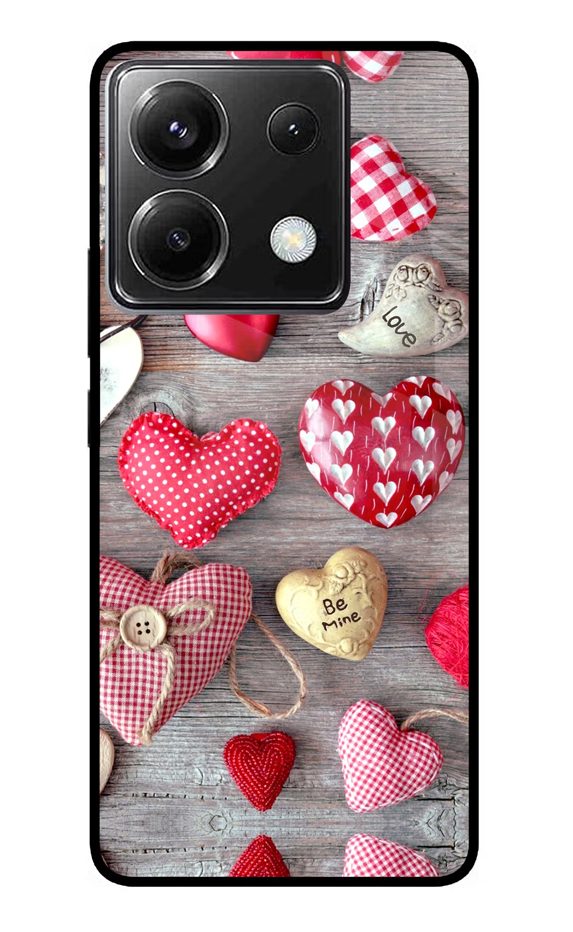 Love Wallpaper Poco X6 Glass Case Back Cover by Casekaro