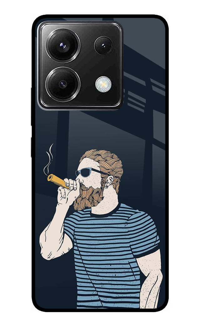 Smoking Poco X6 Glass Case