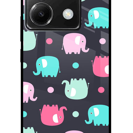 Elephants Poco X6 Glass Case