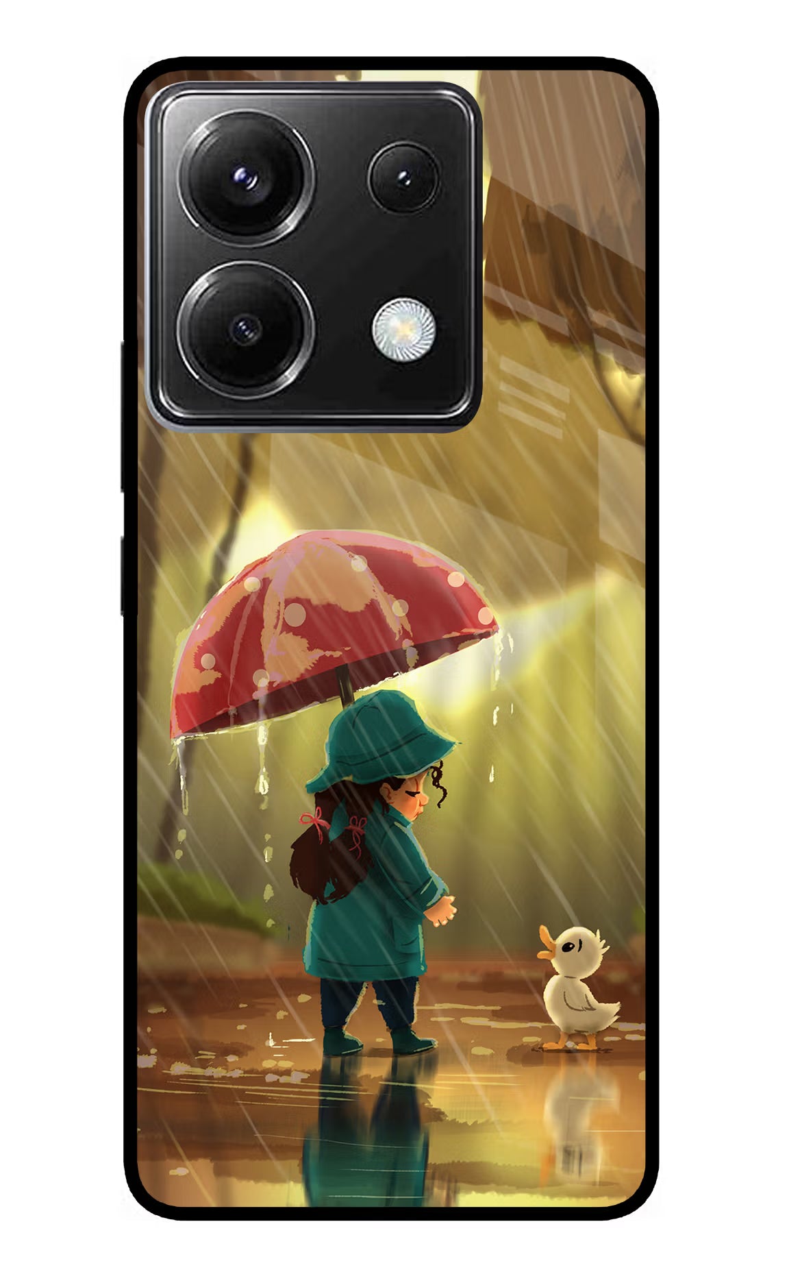 Rainy Day Poco X6 Glass Case