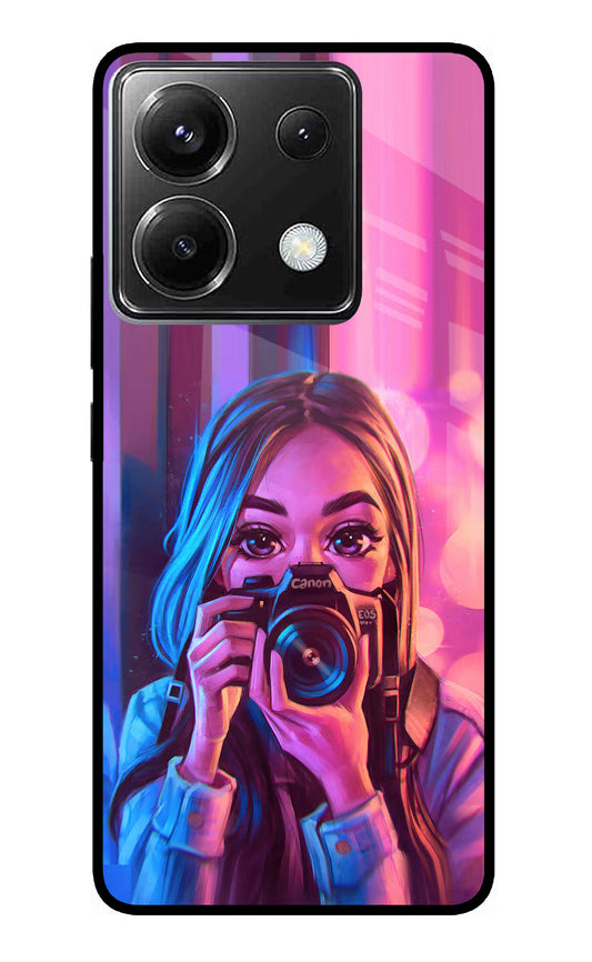 Girl Photographer Poco X6 Glass Case