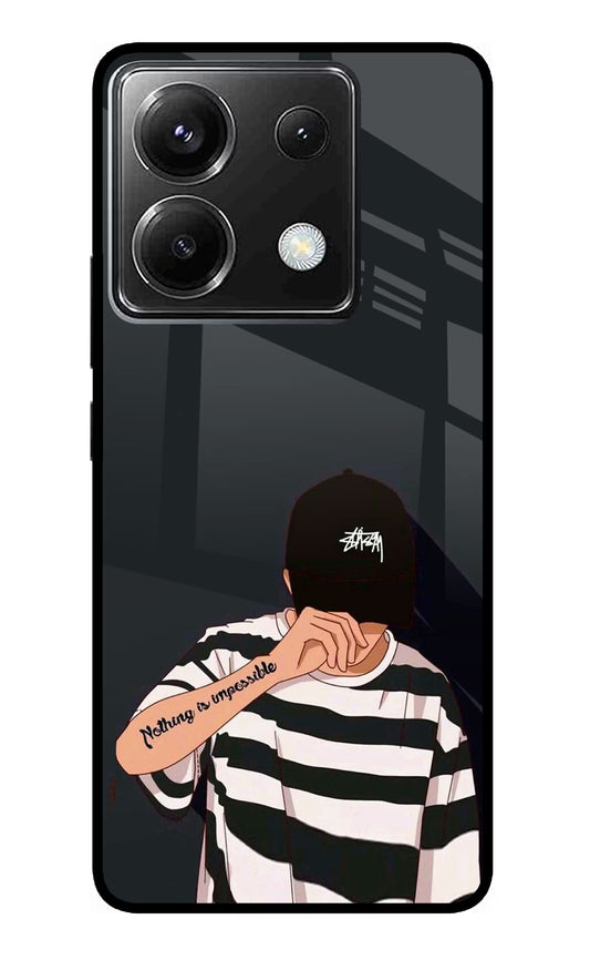 Aesthetic Boy Poco X6 Glass Case