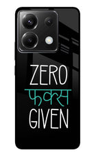 Zero Fucks Given Poco X6 Glass Case