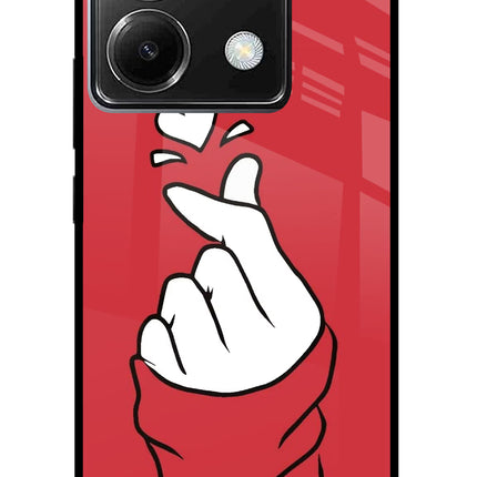 Korean Love Sign Poco X6 Glass Case