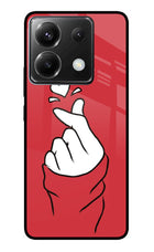 Korean Love Sign Poco X6 Glass Case