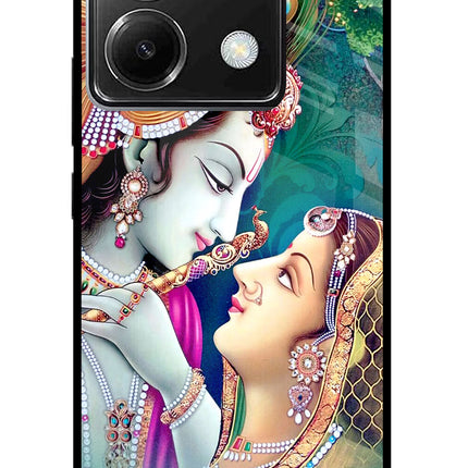 Lord Radha Krishna Poco X6 Glass Case