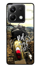 Ride More Worry Less Poco X6 Glass Case