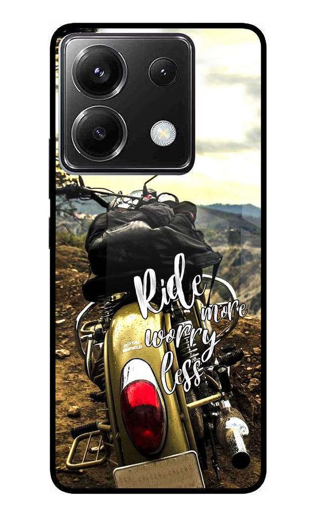 Ride More Worry Less Poco X6 Glass Case