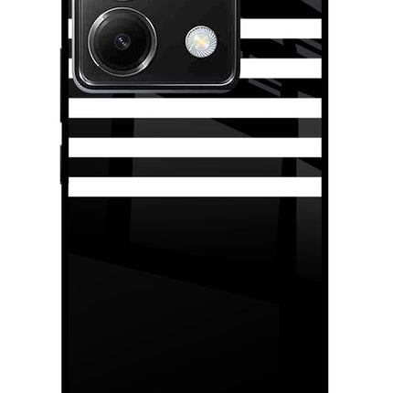 Black and White Print Poco X6 Glass Case