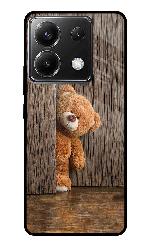 Teddy Wooden Poco X6 Glass Case
