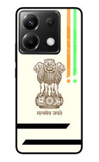 Satyamev Jayate Brown Logo Poco X6 Glass Case