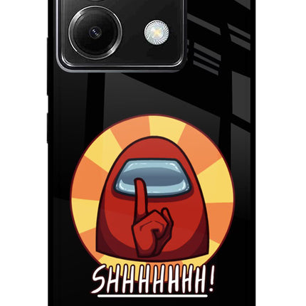 Among Us Shhh! Poco X6 Glass Case