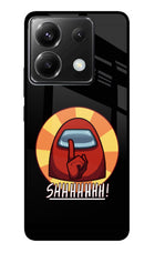 Among Us Shhh! Poco X6 Glass Case
