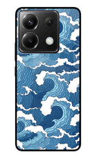 Blue Waves Poco X6 Glass Case