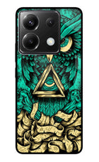 Green Owl Poco X6 Glass Case