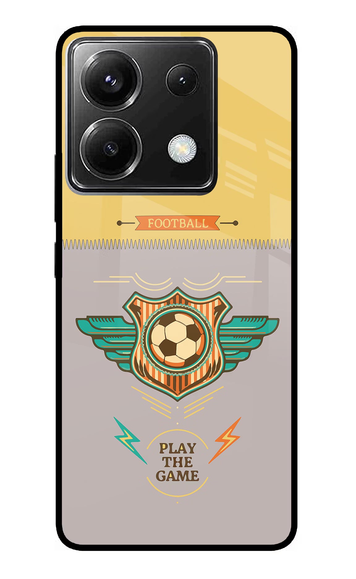 Football Poco X6 Glass Case