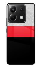 Tri Color Pattern Poco X6 Glass Case