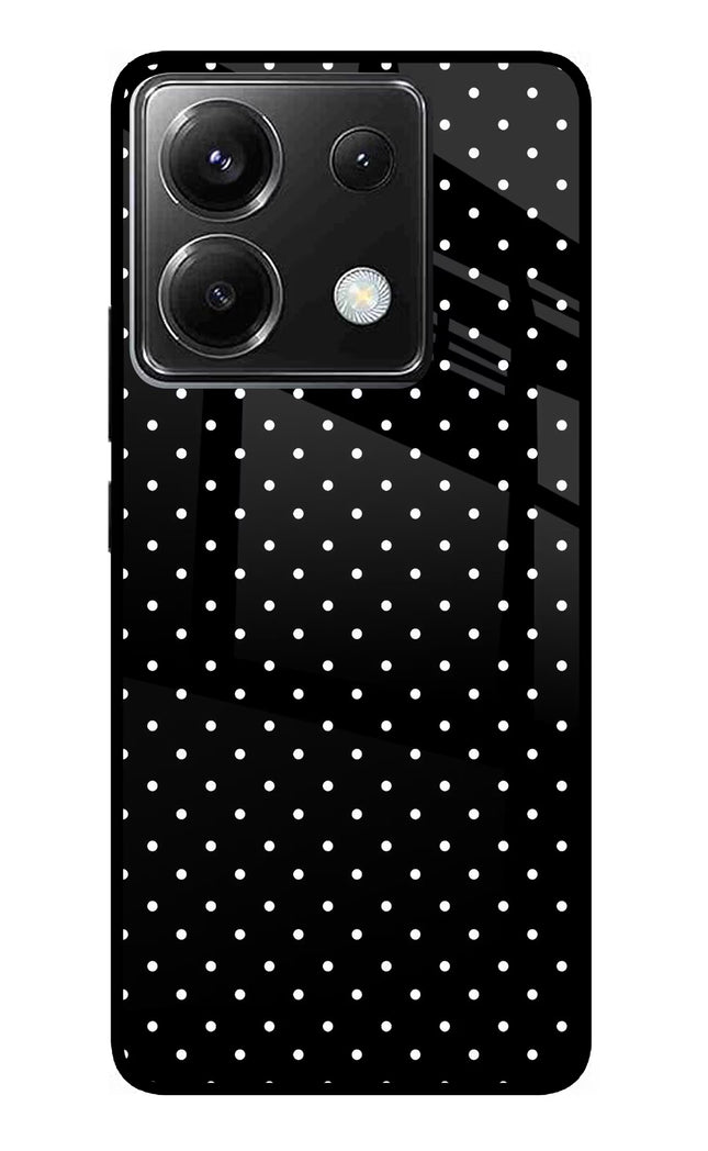 White Dots Poco X6 Glass Case