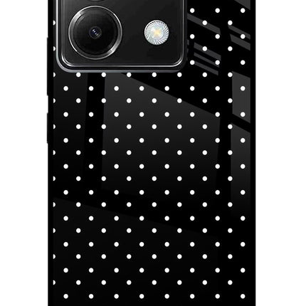 White Dots Poco X6 Glass Case Back Cover by Casekaro