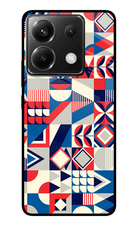 Colorful Pattern Poco X6 Glass Case