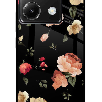 Flowers Poco X6 Glass Case