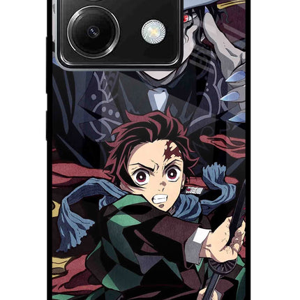 Demon Slayer Poco X6 Glass Case