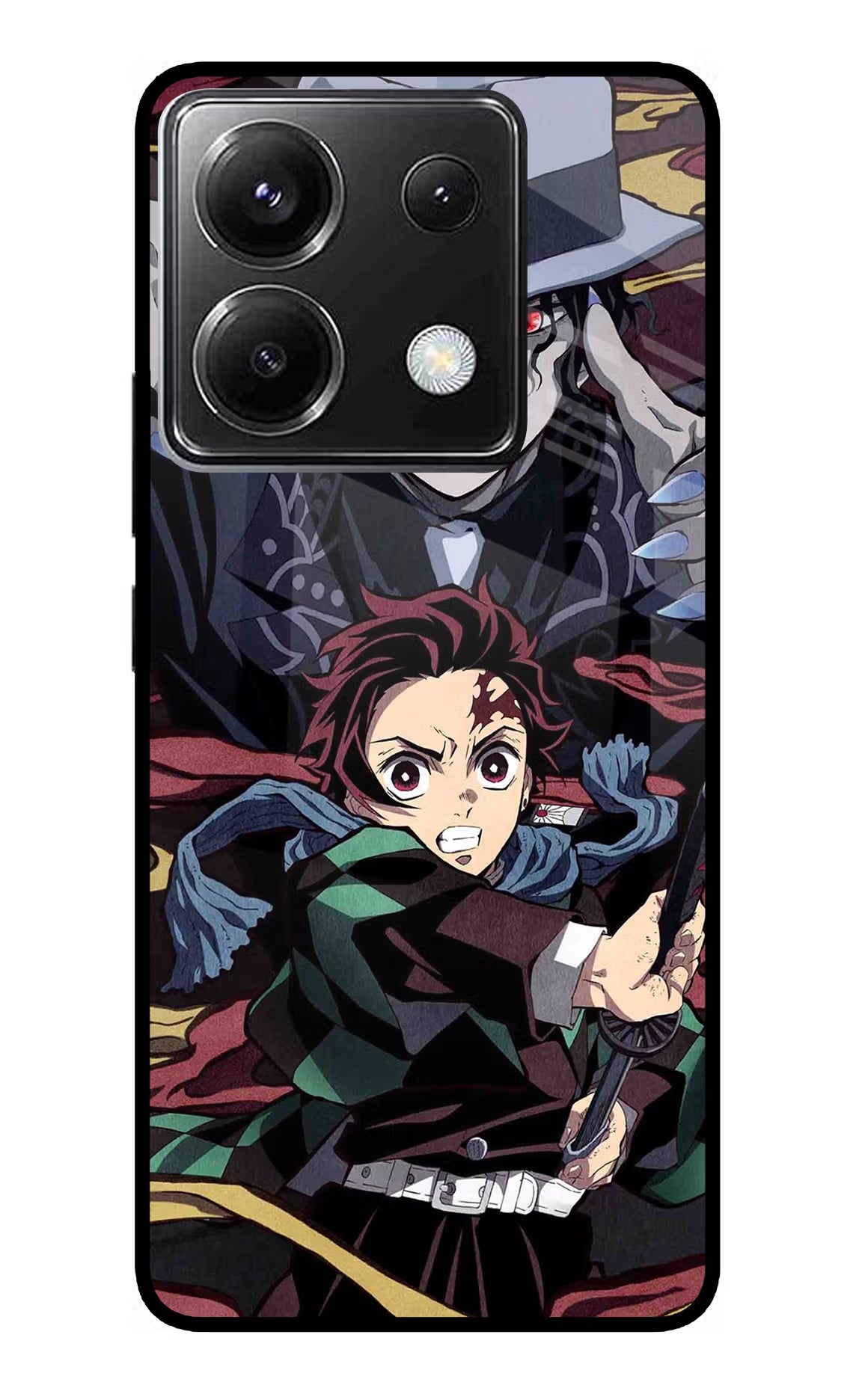Demon Slayer Poco X6 Glass Case Back Cover by Casekaro