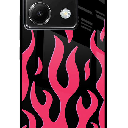 Fire Flames Poco X6 Glass Case