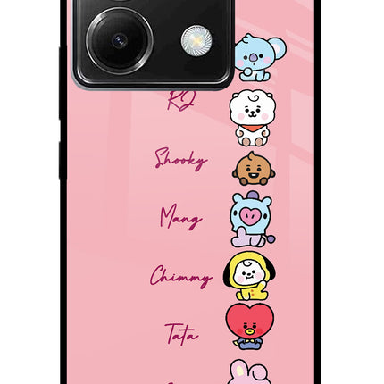 BTS names Poco X6 Glass Case