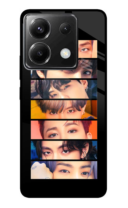 BTS Eyes Poco X6 Glass Case
