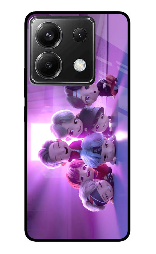 BTS Chibi Poco X6 Glass Case