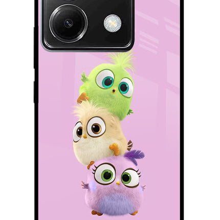 Cute Little Birds Poco X6 Glass Case
