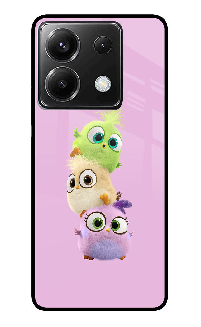 Cute Little Birds Poco X6 Glass Case