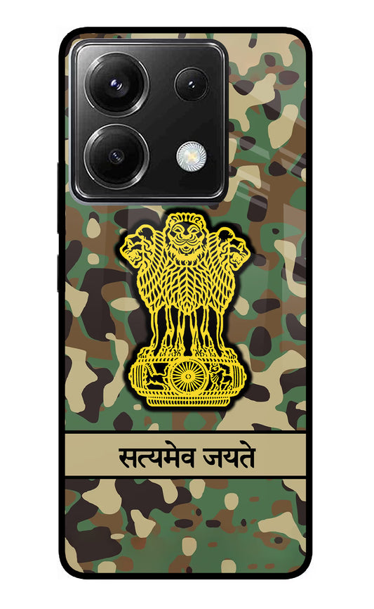 Satyamev Jayate Army Poco X6 Glass Case